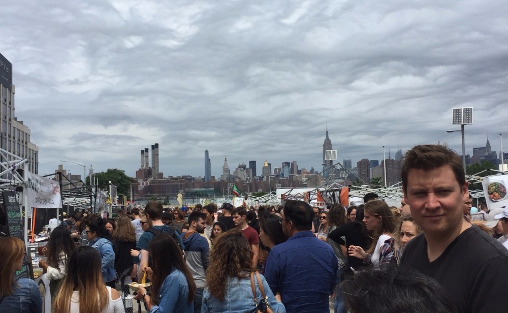 View from Smorgasburg to Manhattan