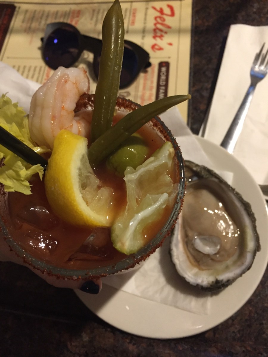 Bloody Mary and Oysters at Felix's New Orleans