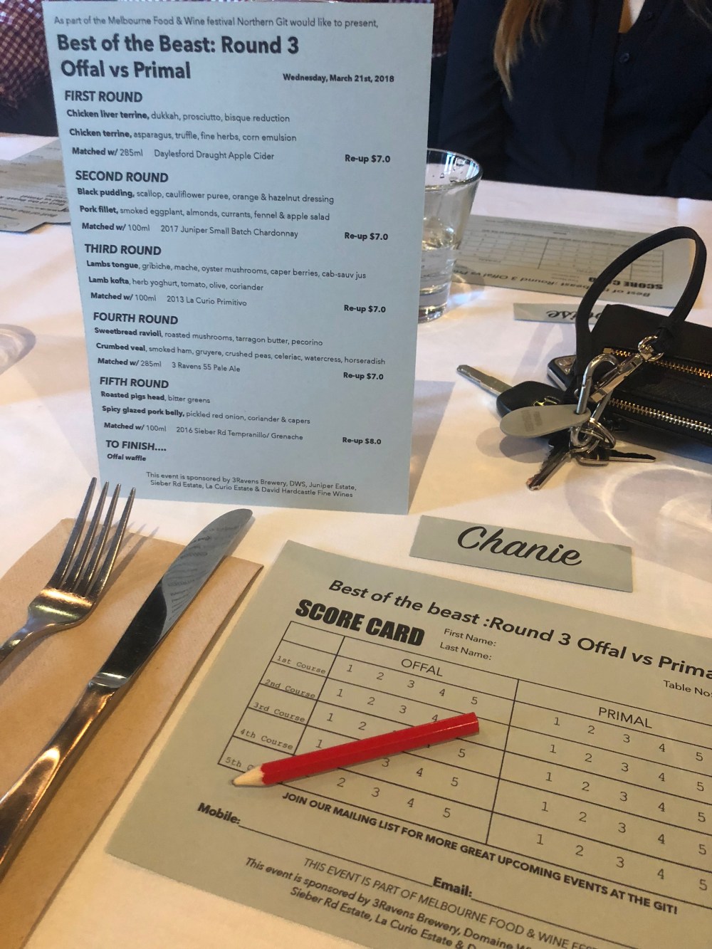 Northern Git Offal Menu