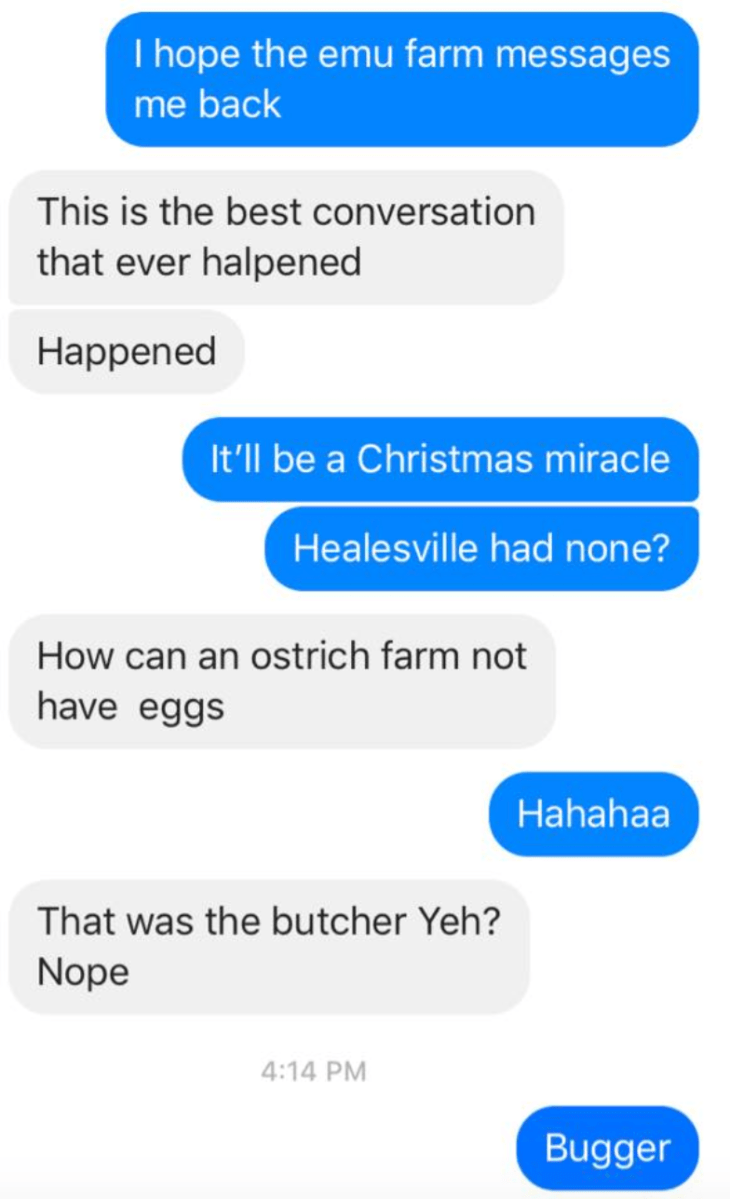 Looking for an emu egg