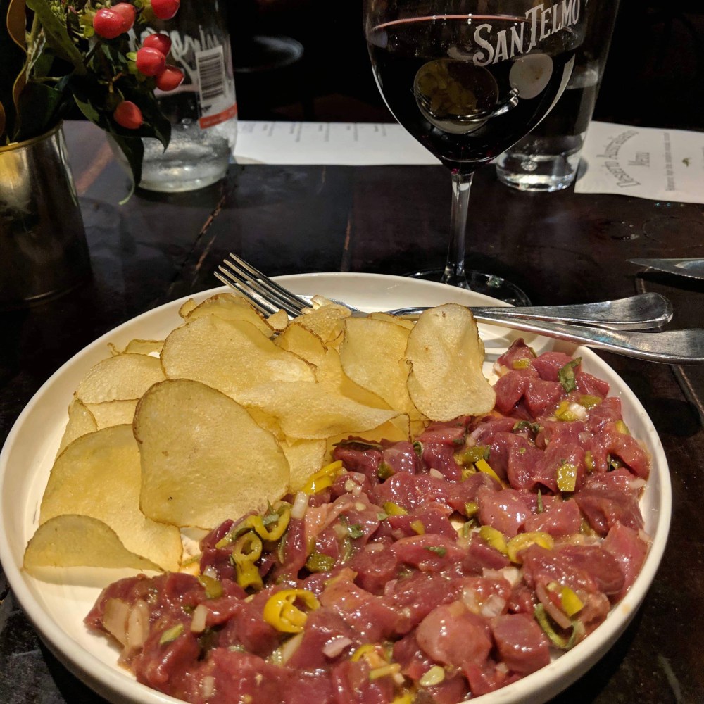 Wallaby tartare at San Telmo