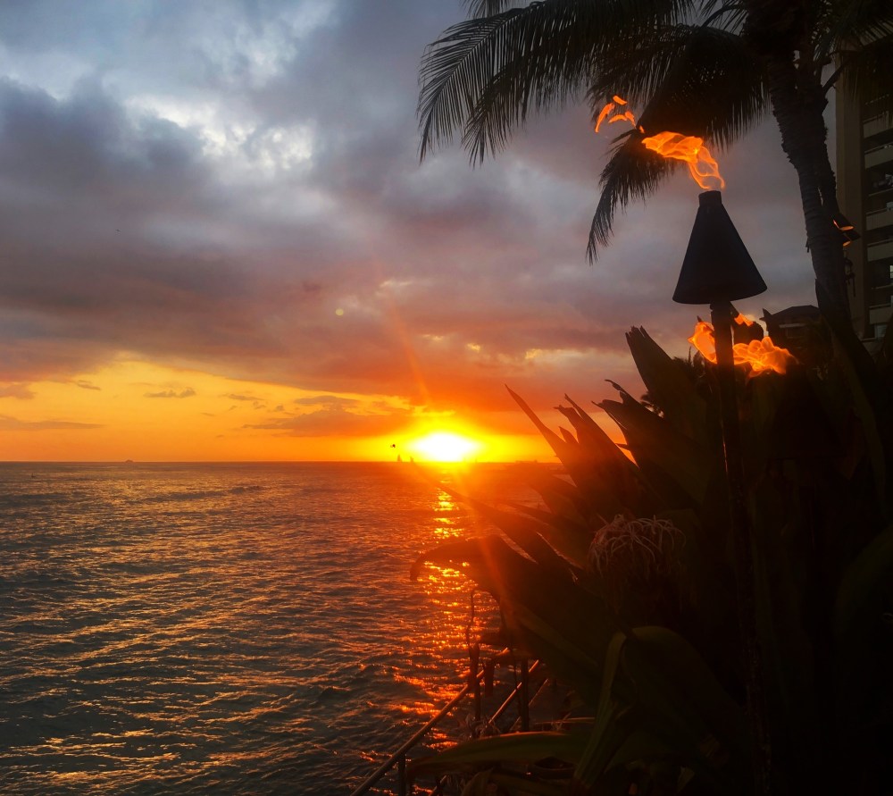 Sunset on Waikiki Beach