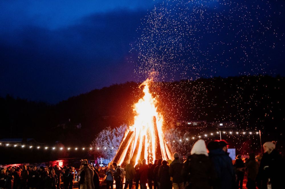 Huon Valley Mid Winter Fest Bonfire
